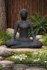  Product image 1 of the product “Sitting woman in yoga position - Lotus Position, in the sizes from 30 to 130cm, cast stone, antique finish ”